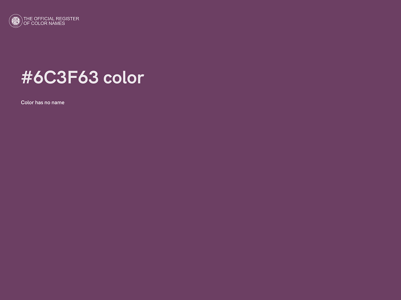 #6C3F63 color image