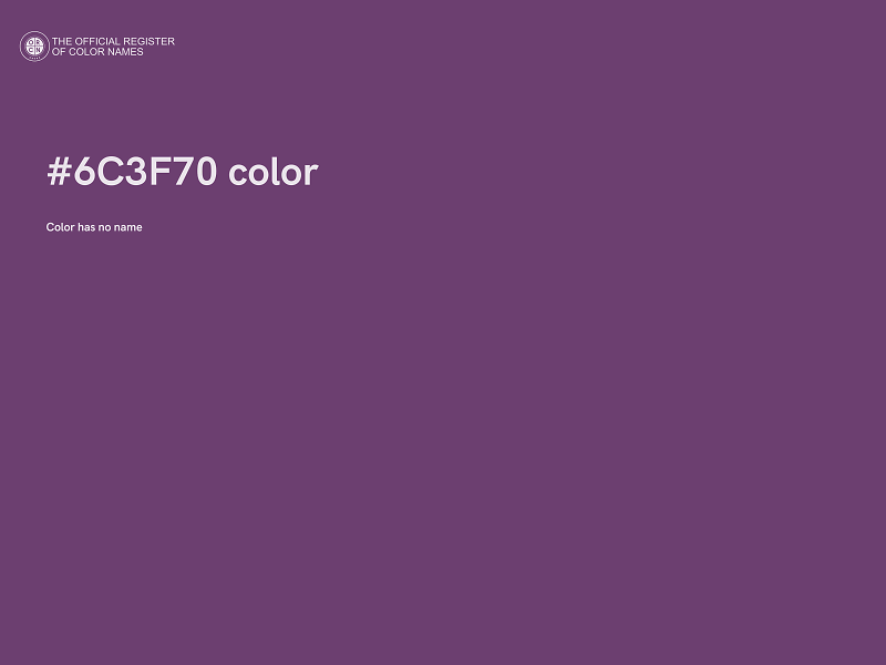 #6C3F70 color image