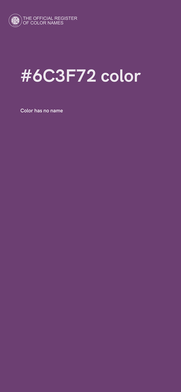 #6C3F72 color image