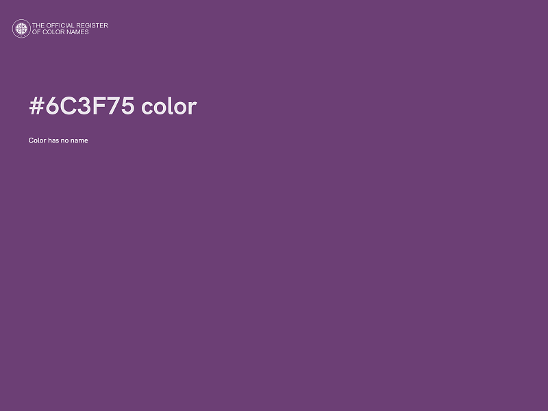 #6C3F75 color image