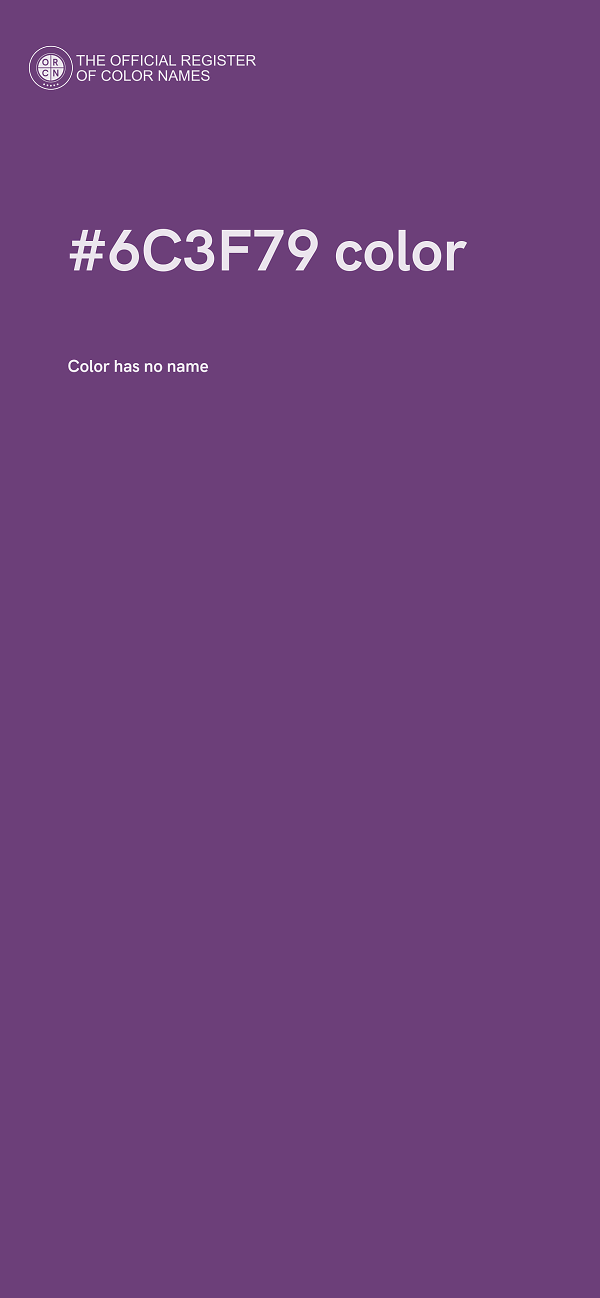 #6C3F79 color image