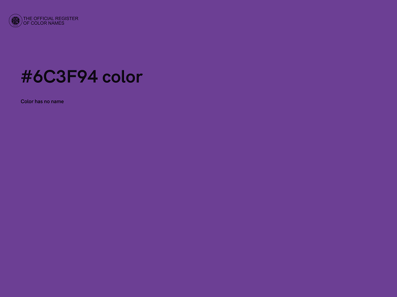 #6C3F94 color image