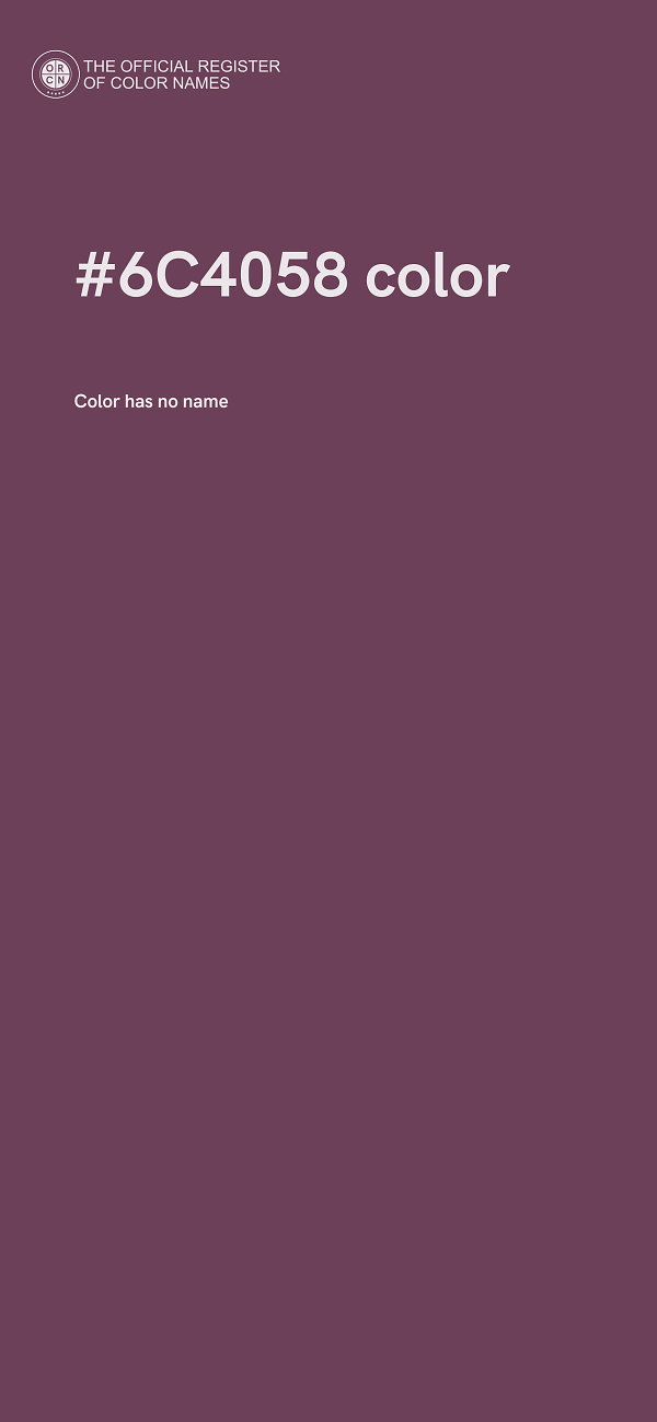 #6C4058 color image