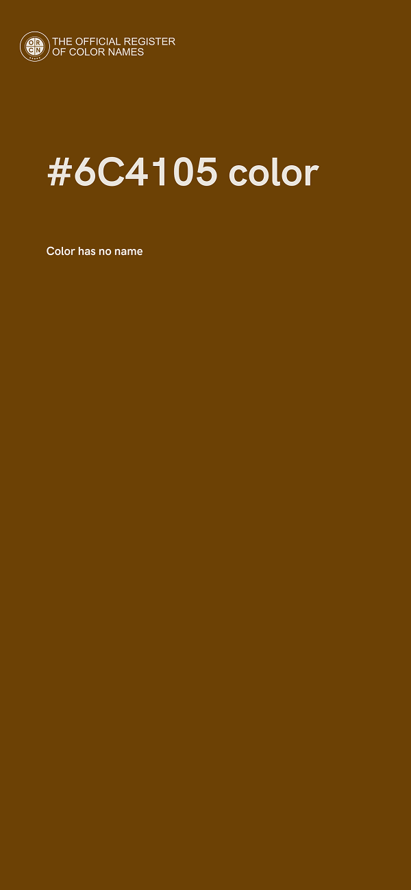 #6C4105 color image