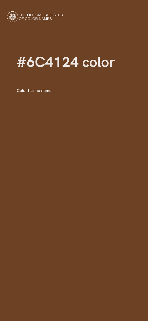 #6C4124 color image