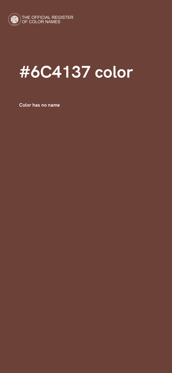 #6C4137 color image