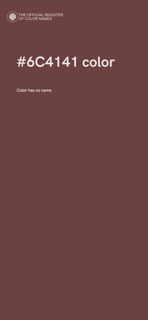 #6C4141 color image