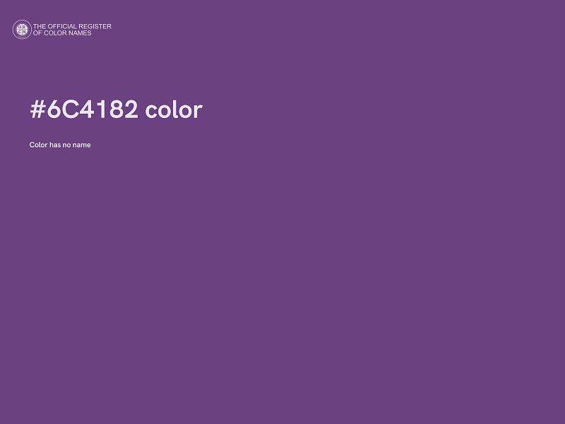 #6C4182 color image