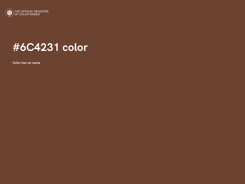 #6C4231 color image