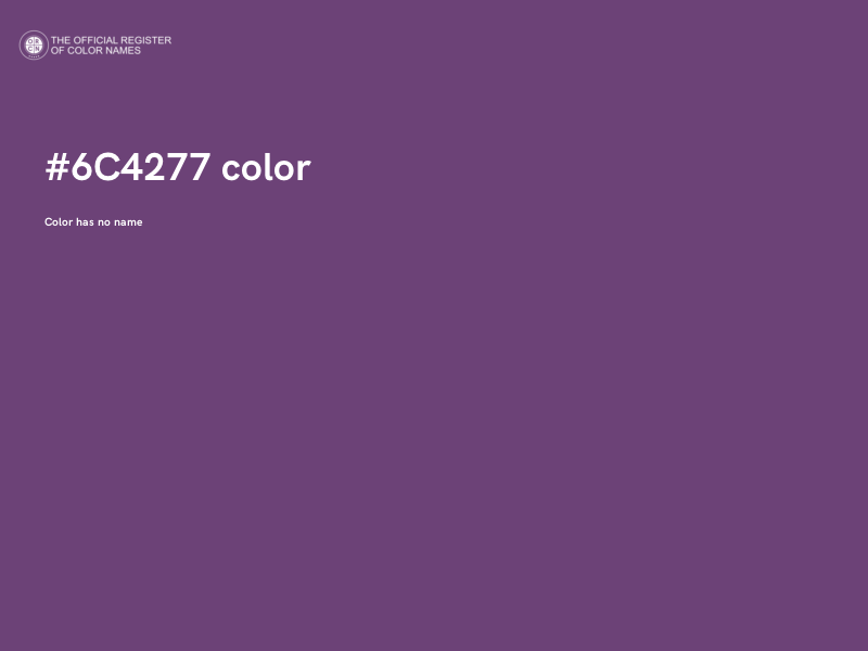 #6C4277 color image