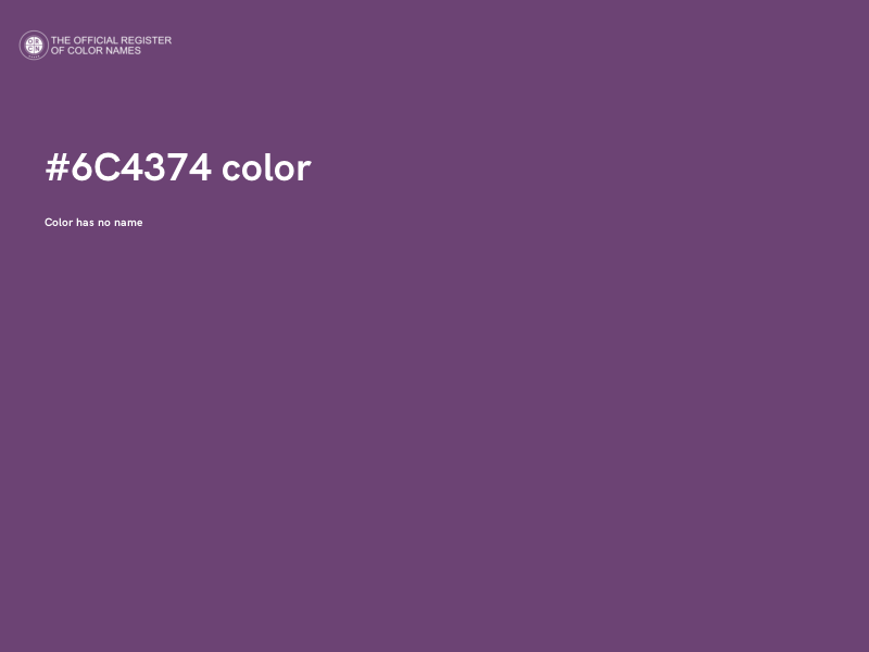 #6C4374 color image