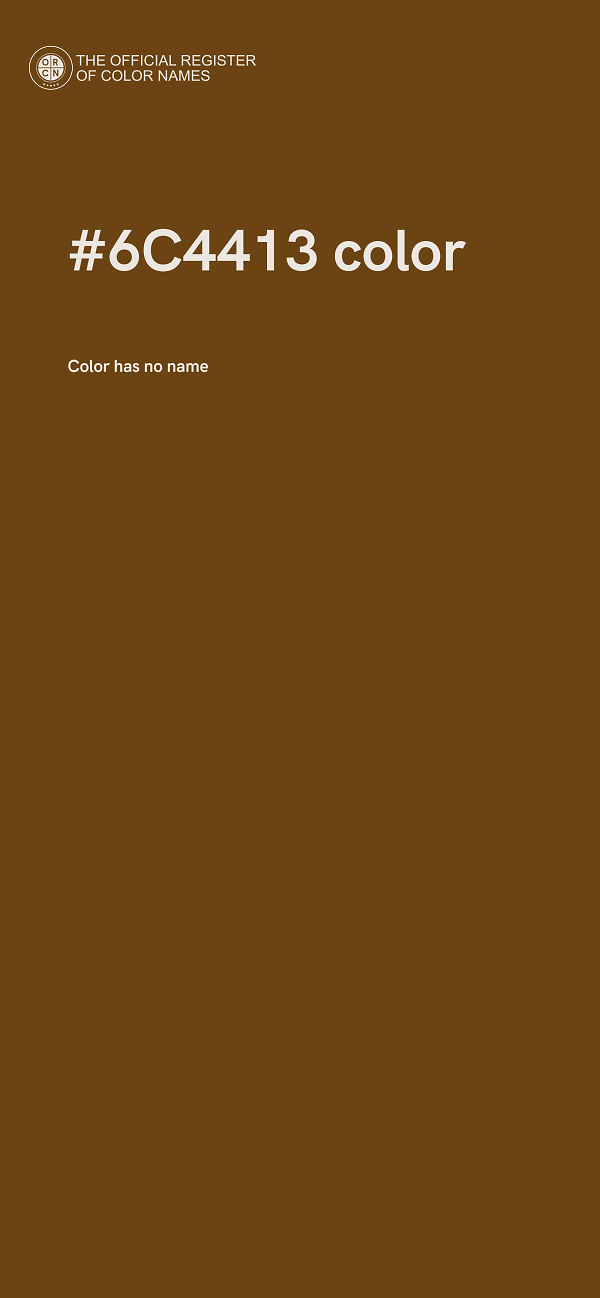 #6C4413 color image