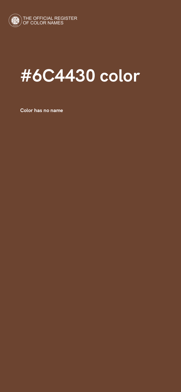 #6C4430 color image