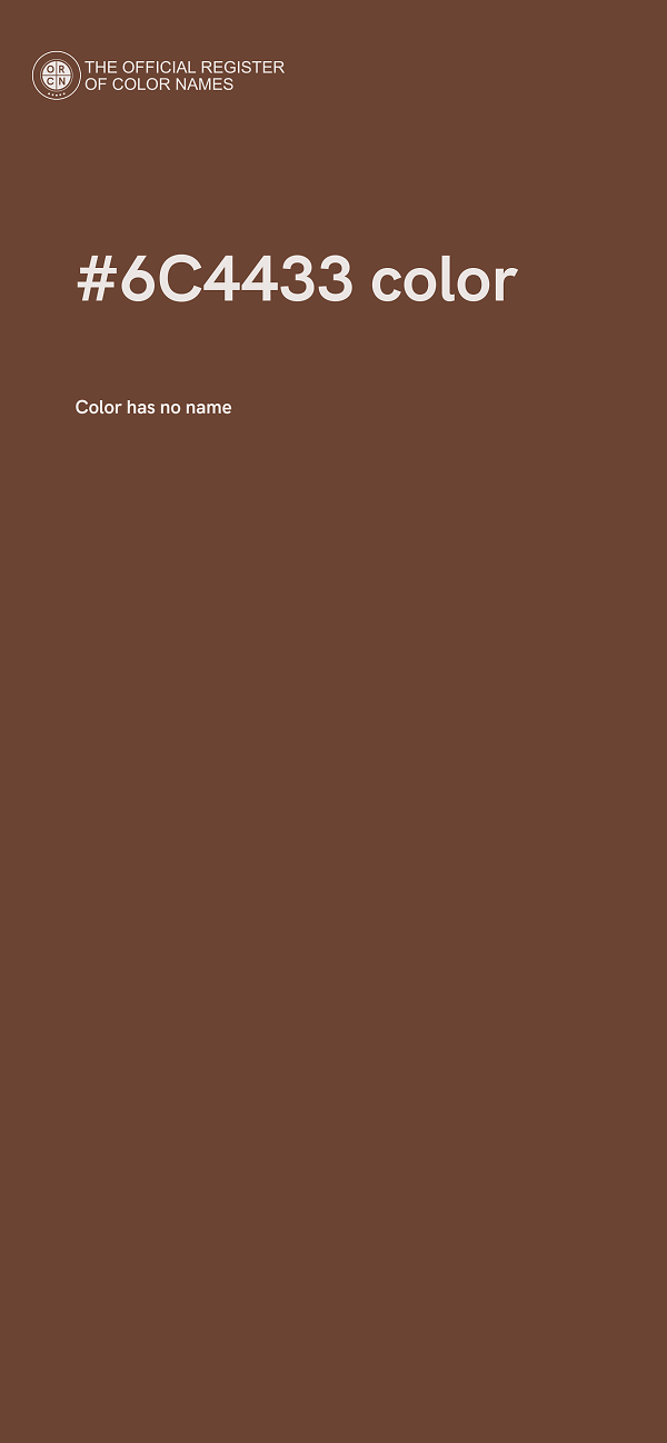 #6C4433 color image