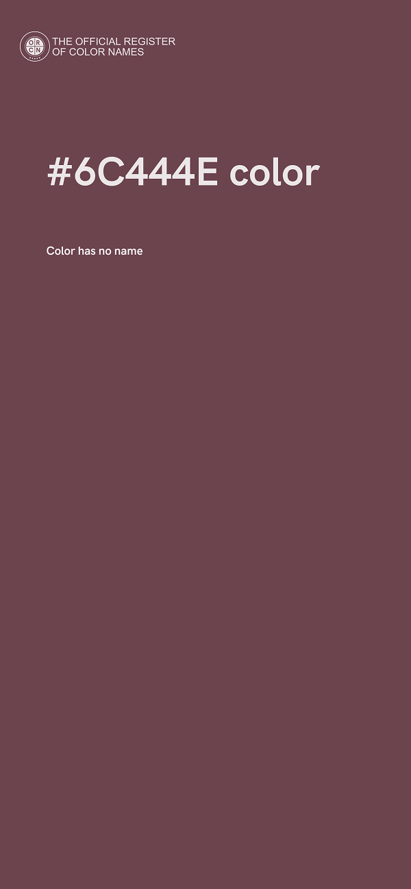 #6C444E color image