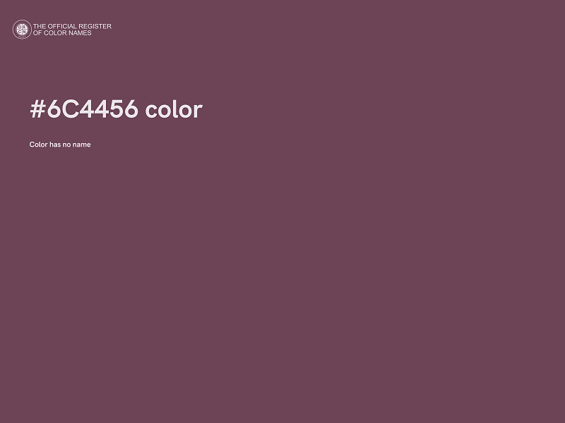 #6C4456 color image