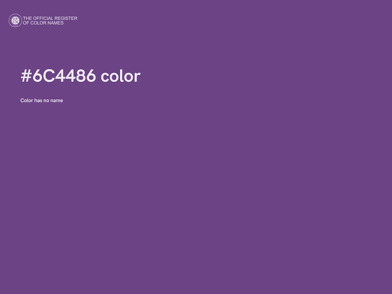 #6C4486 color image