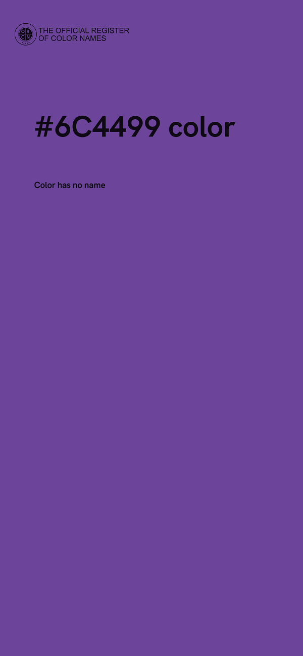 #6C4499 color image