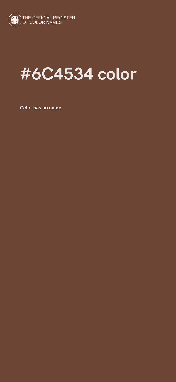 #6C4534 color image