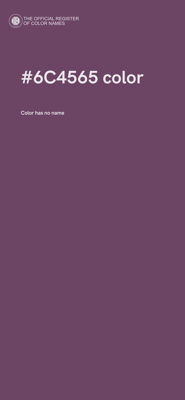 #6C4565 color image