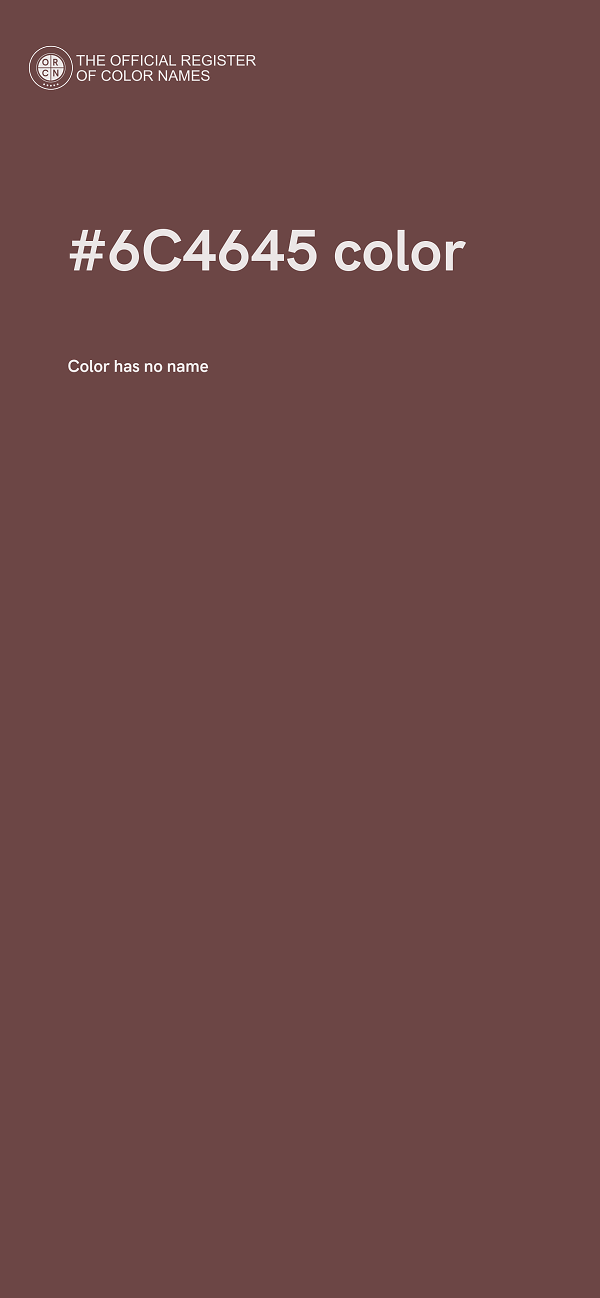 #6C4645 color image