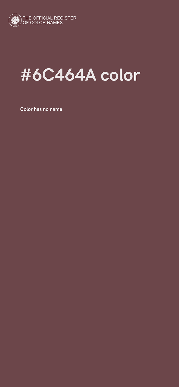 #6C464A color image