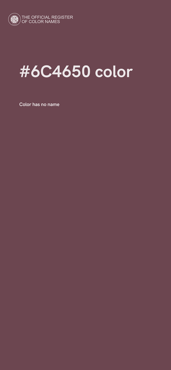 #6C4650 color image