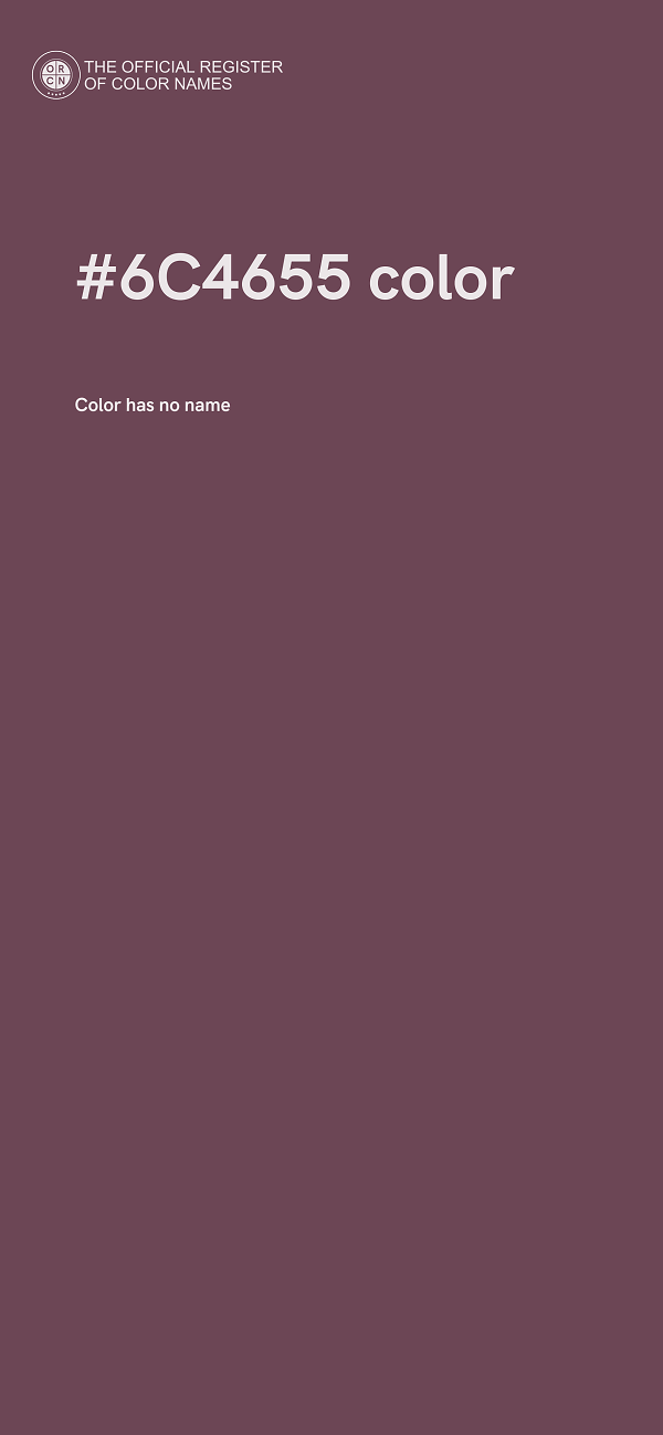 #6C4655 color image