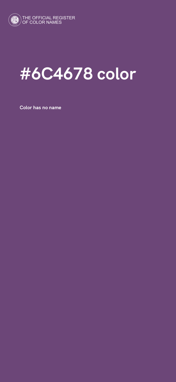 #6C4678 color image