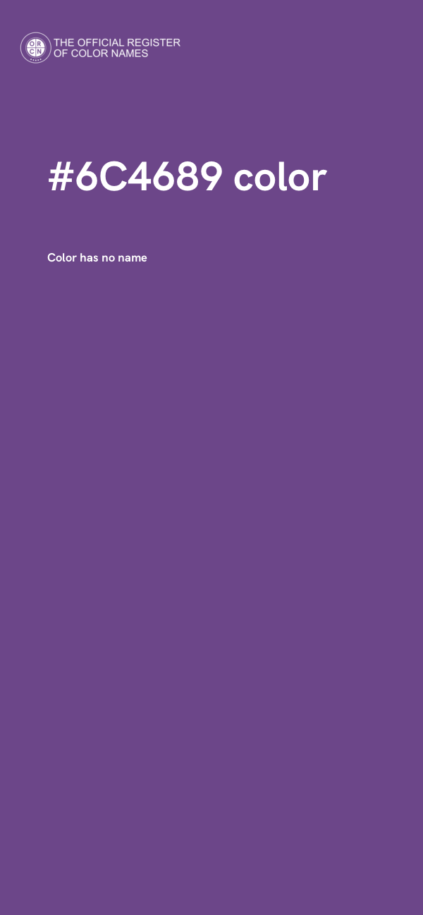 #6C4689 color image