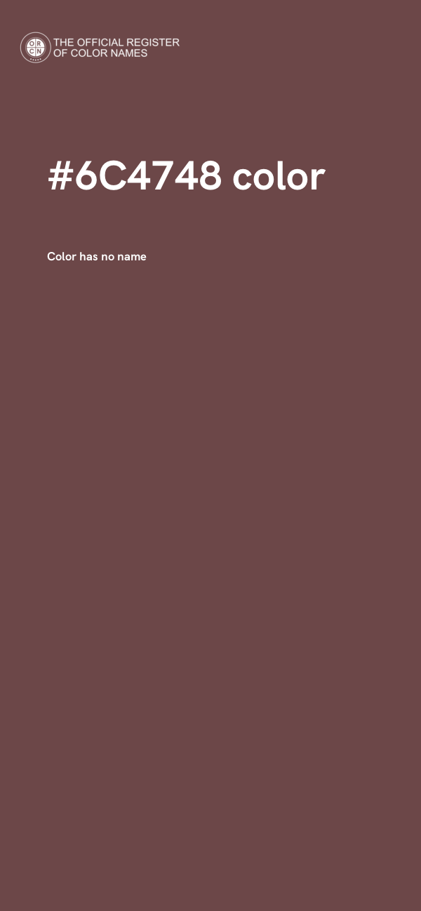 #6C4748 color image