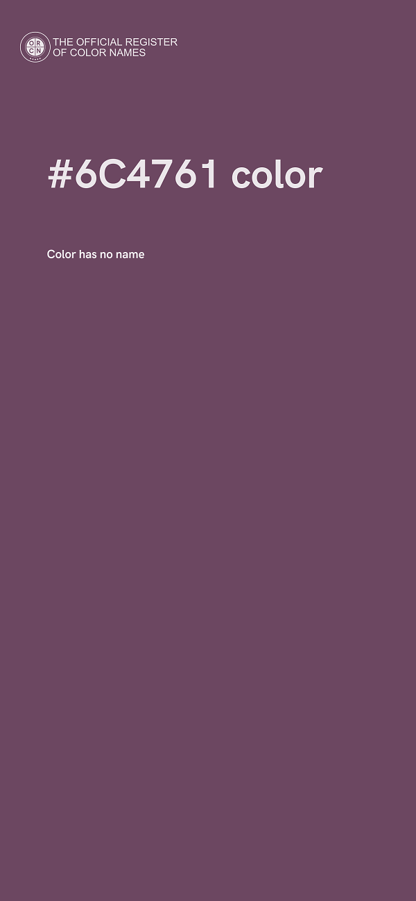 #6C4761 color image
