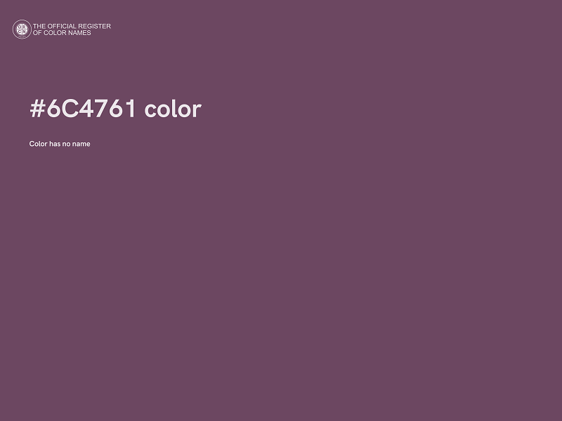 #6C4761 color image