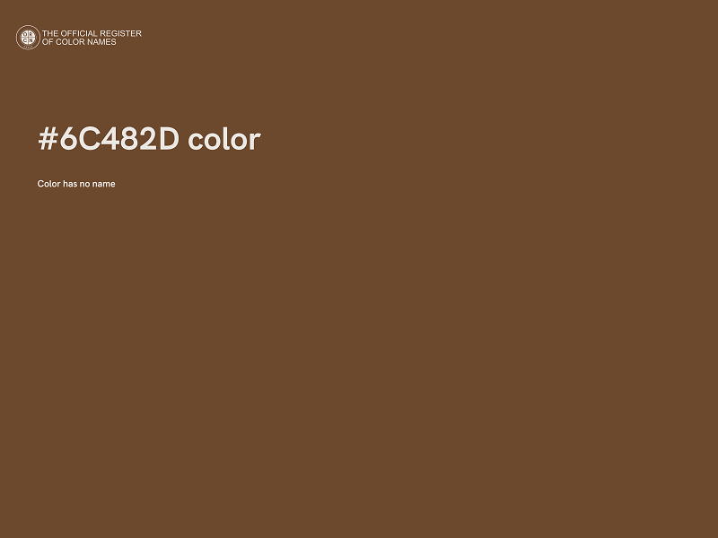 #6C482D color image