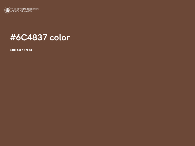 #6C4837 color image