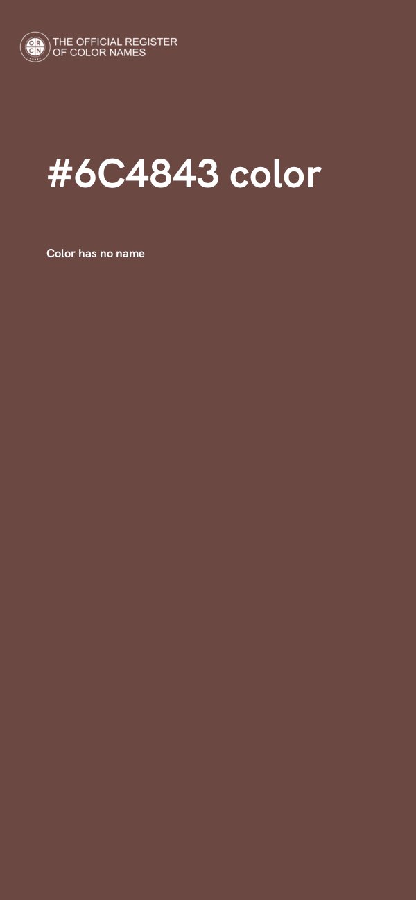 #6C4843 color image