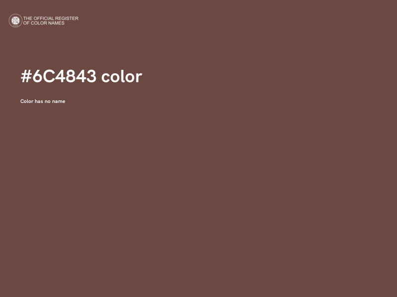 #6C4843 color image