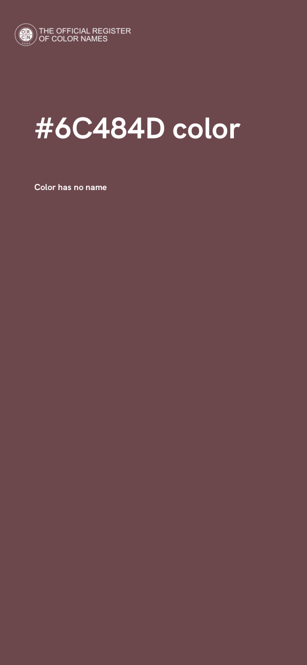 #6C484D color image