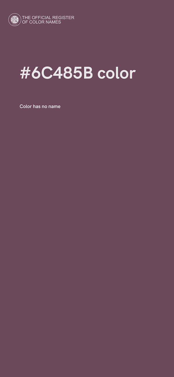 #6C485B color image