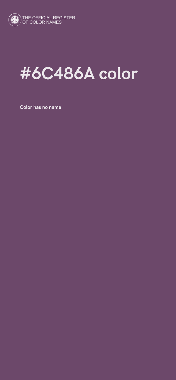 #6C486A color image