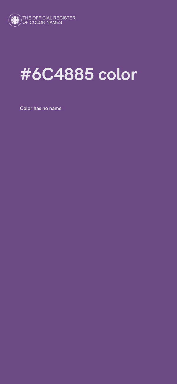 #6C4885 color image