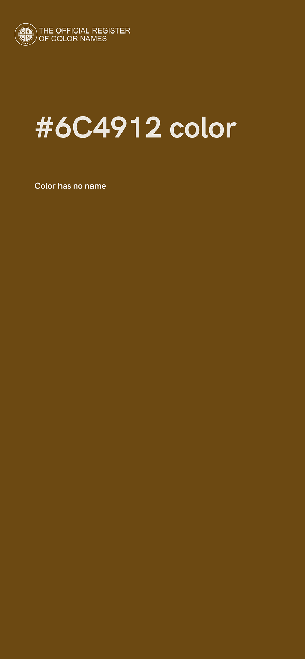 #6C4912 color image