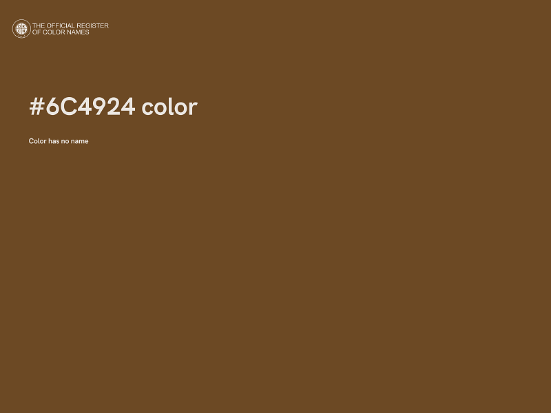 #6C4924 color image