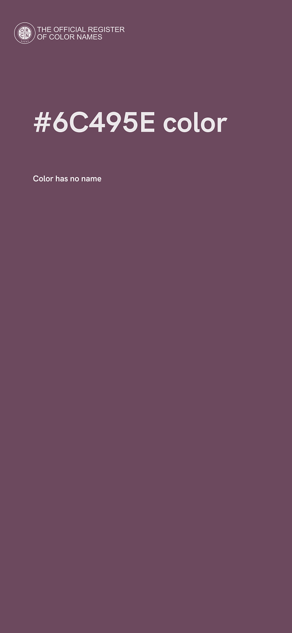 #6C495E color image