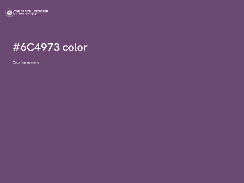 #6C4973 color image