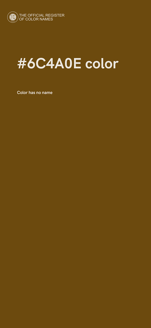 #6C4A0E color image