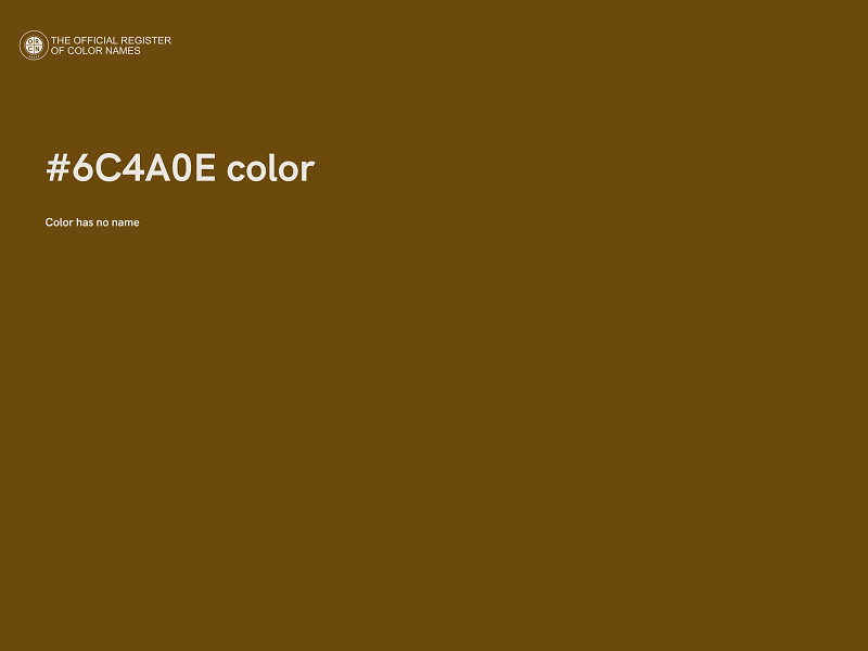 #6C4A0E color image