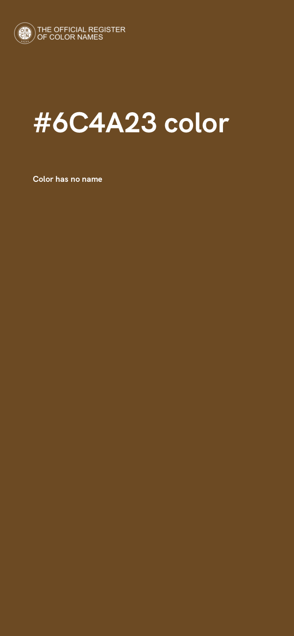 #6C4A23 color image