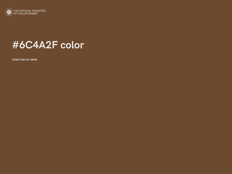 #6C4A2F color image