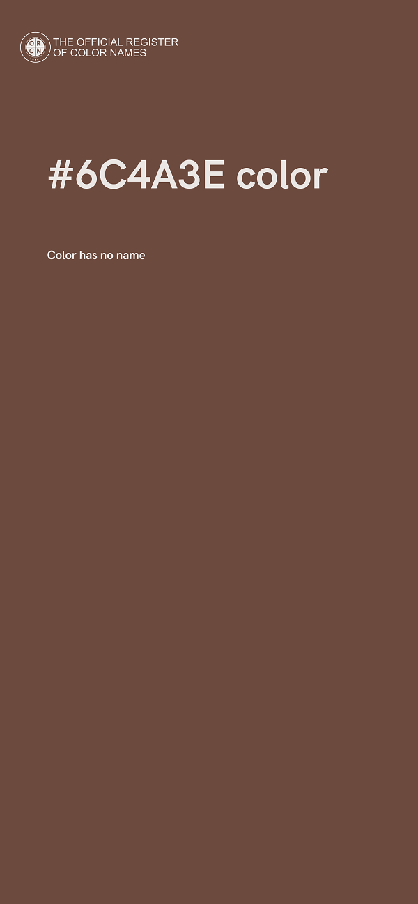 #6C4A3E color image
